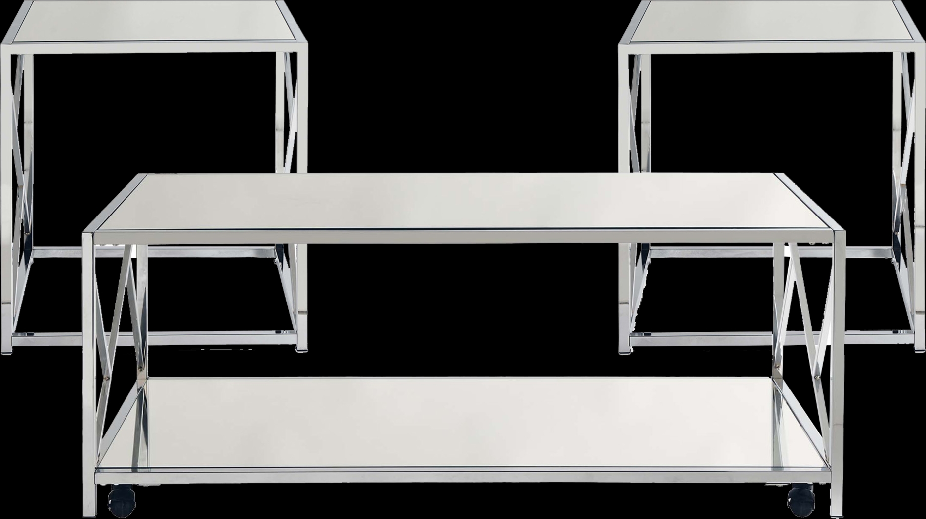 Brandenberry Silver 3pc Table Set - Thumbnail - Image 1