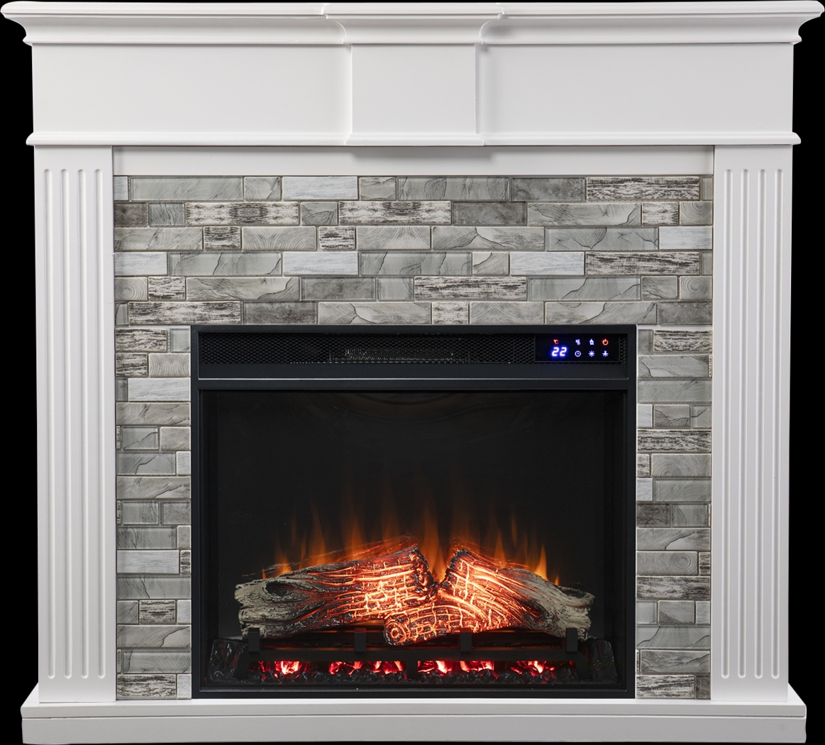 Brandycrest IV White 42 in. Console With Touch Panel Electric Fireplace - Thumbnail - Image 2