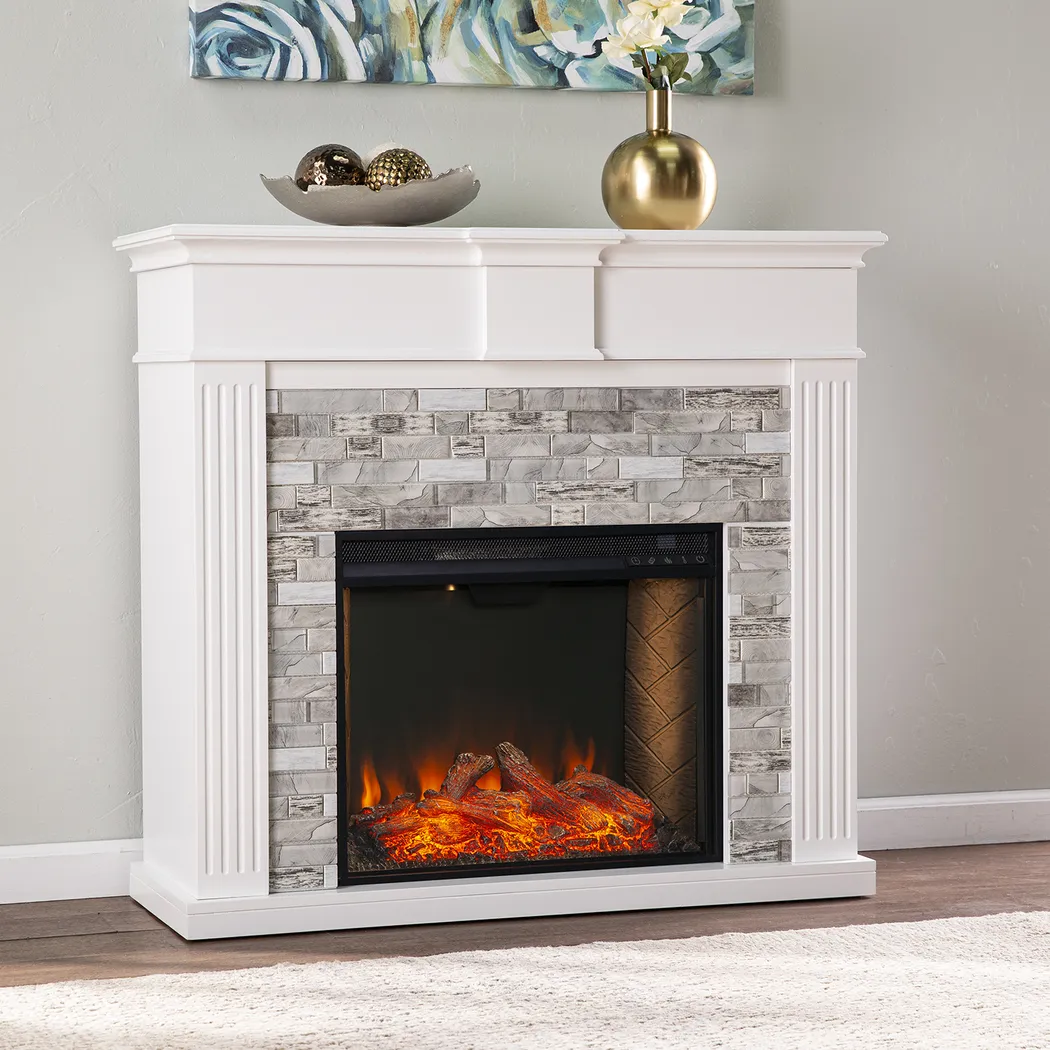 Brandycrest III White 42 in. Console With Smart Electric Fireplace - Image 8