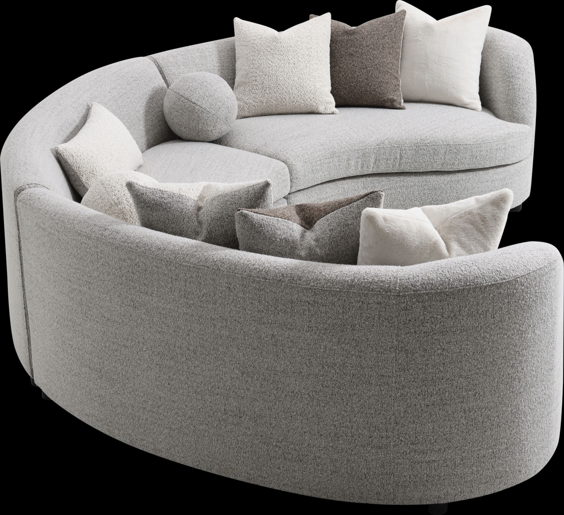 Brangas Gray 3 Pc Sectional - Thumbnail - Image 4