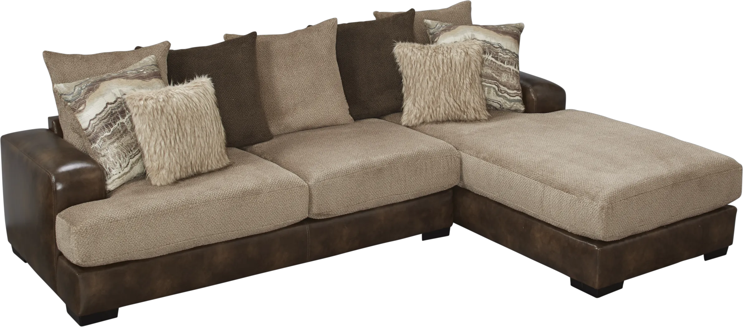 Brannen Brown 2 Pc Sectional - Thumbnail - Image 2
