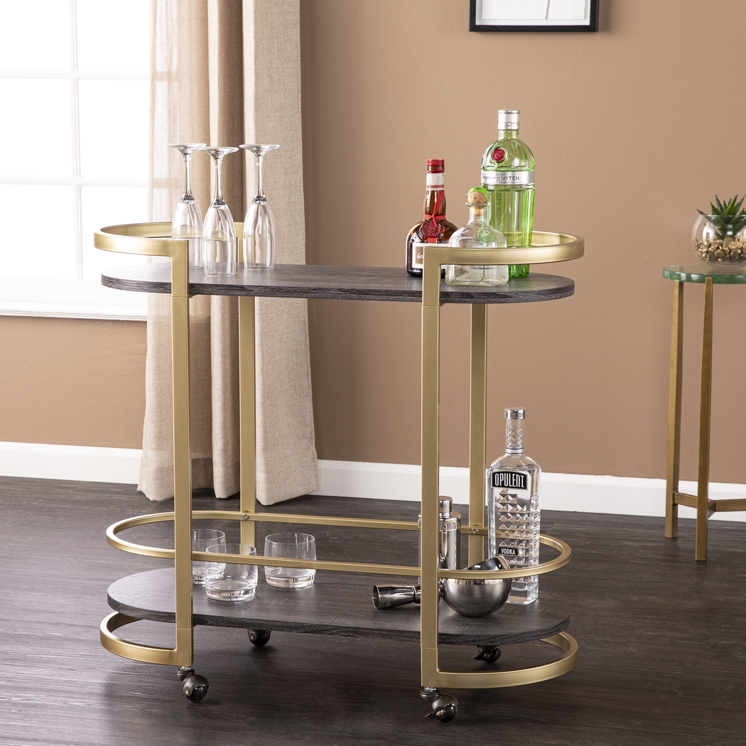 Branscome Black Bar Cart - Thumbnail - Image 2
