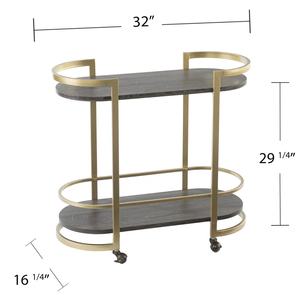Branscome Black Bar Cart - Image 9