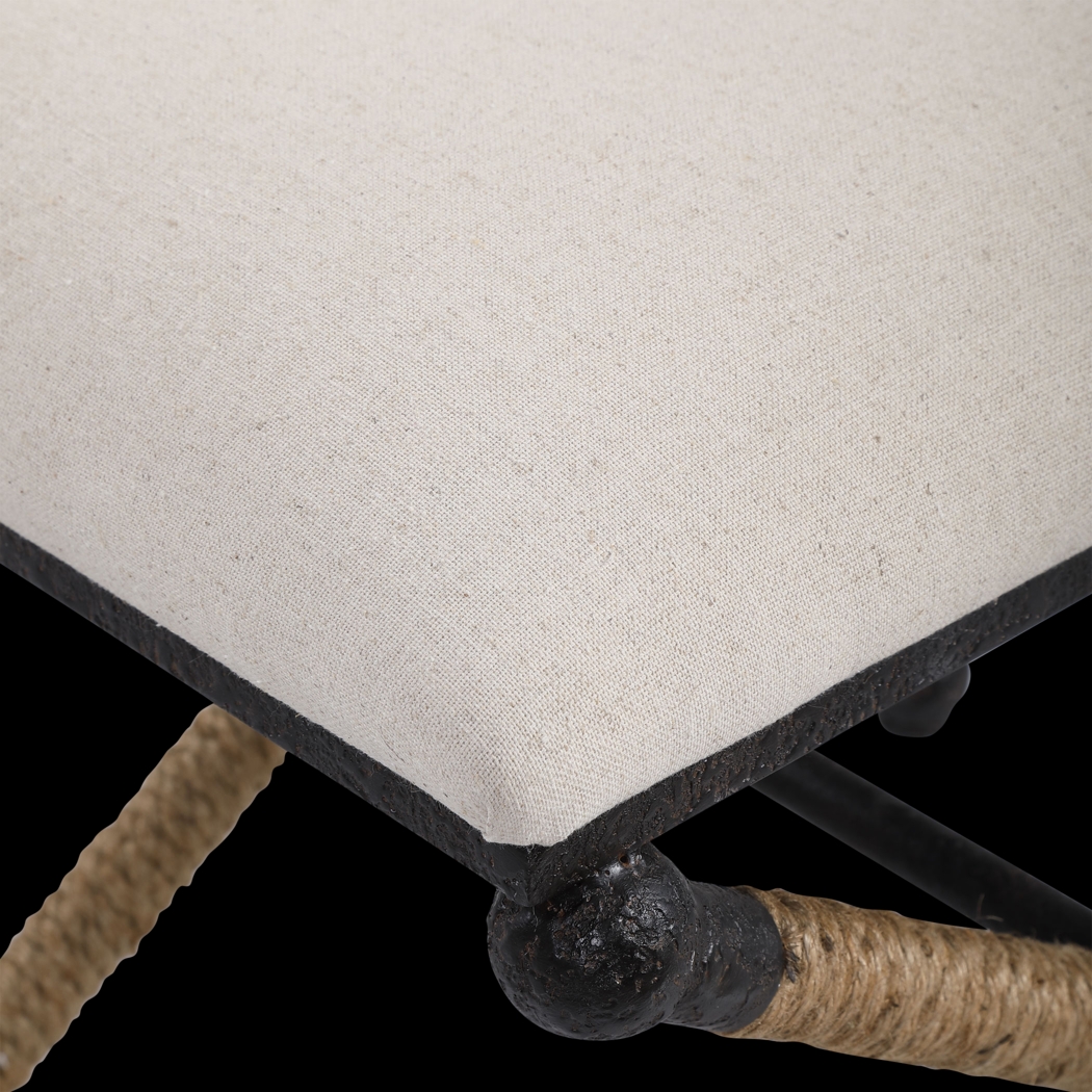 Bransley White Accent Bench - Thumbnail - Image 3