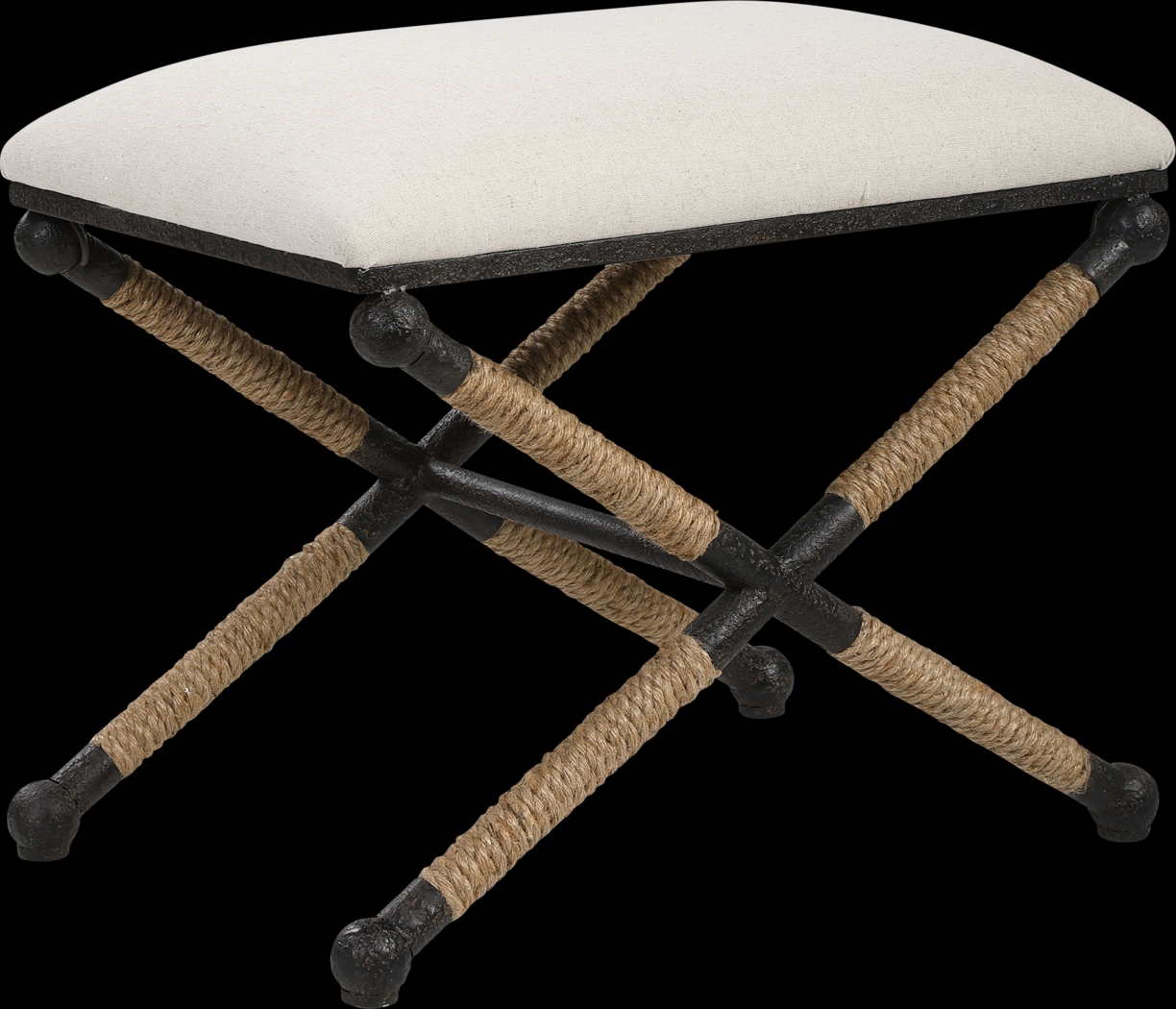 Bransley White Accent Bench - Thumbnail - Image 1