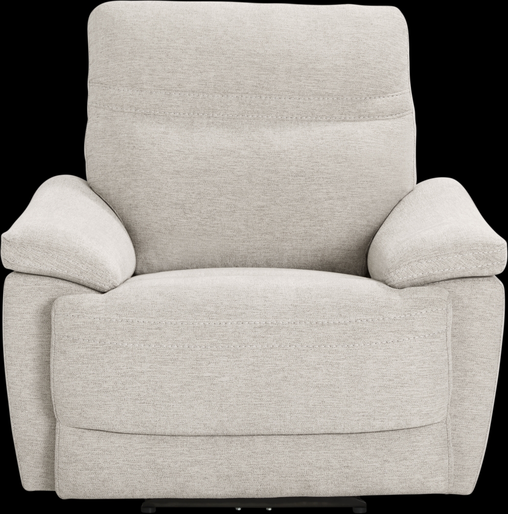 Brantley Light Gray Dual Power Recliner - Thumbnail - Image 2