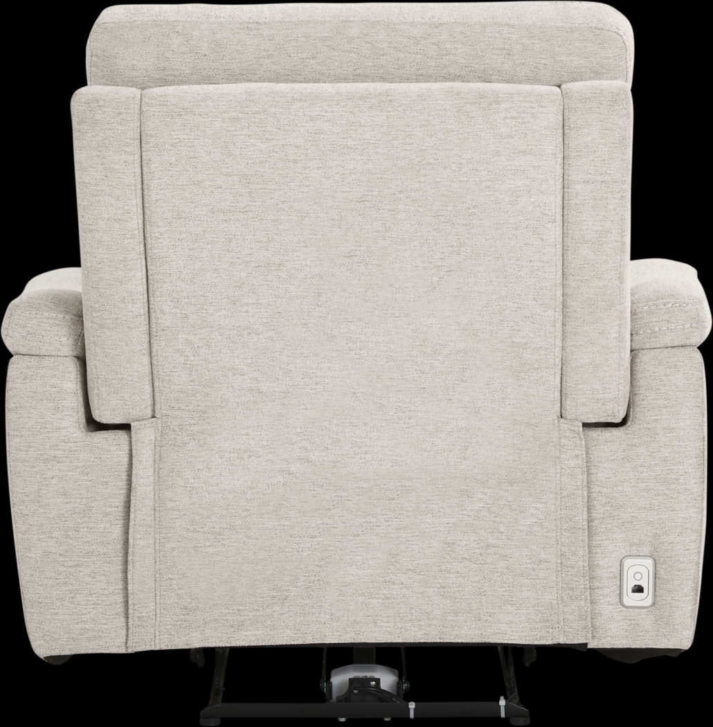 Brantley Light Gray Dual Power Recliner - Thumbnail - Image 4