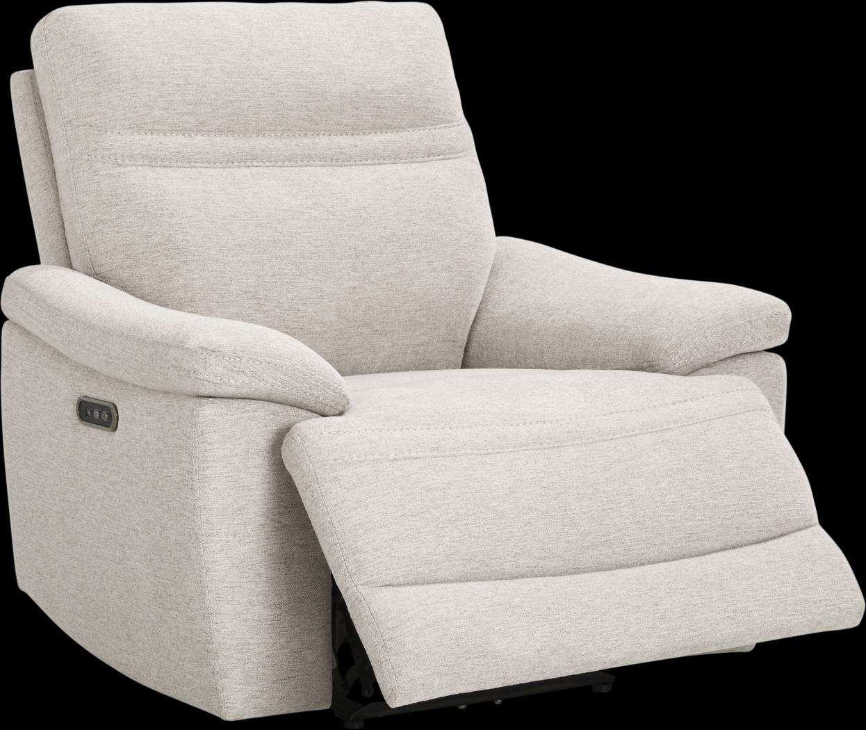 Brantley Light Gray Dual Power Recliner - Thumbnail - Image 1