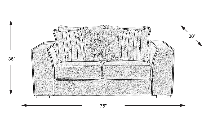 Dimension Image. Please refer to the Dimension Tab on this page for dimension details.