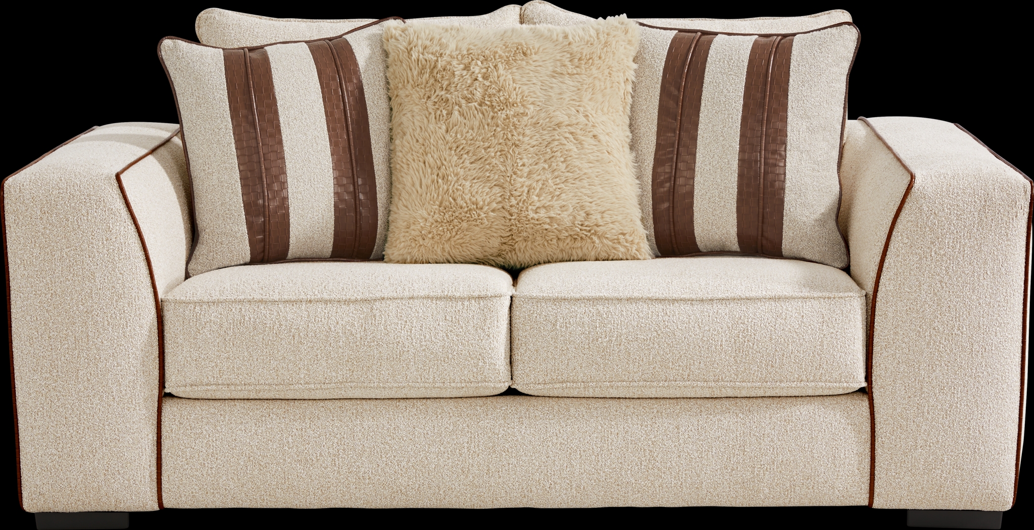 Bradley Pointe Beige Loveseat - Thumbnail - Image 1