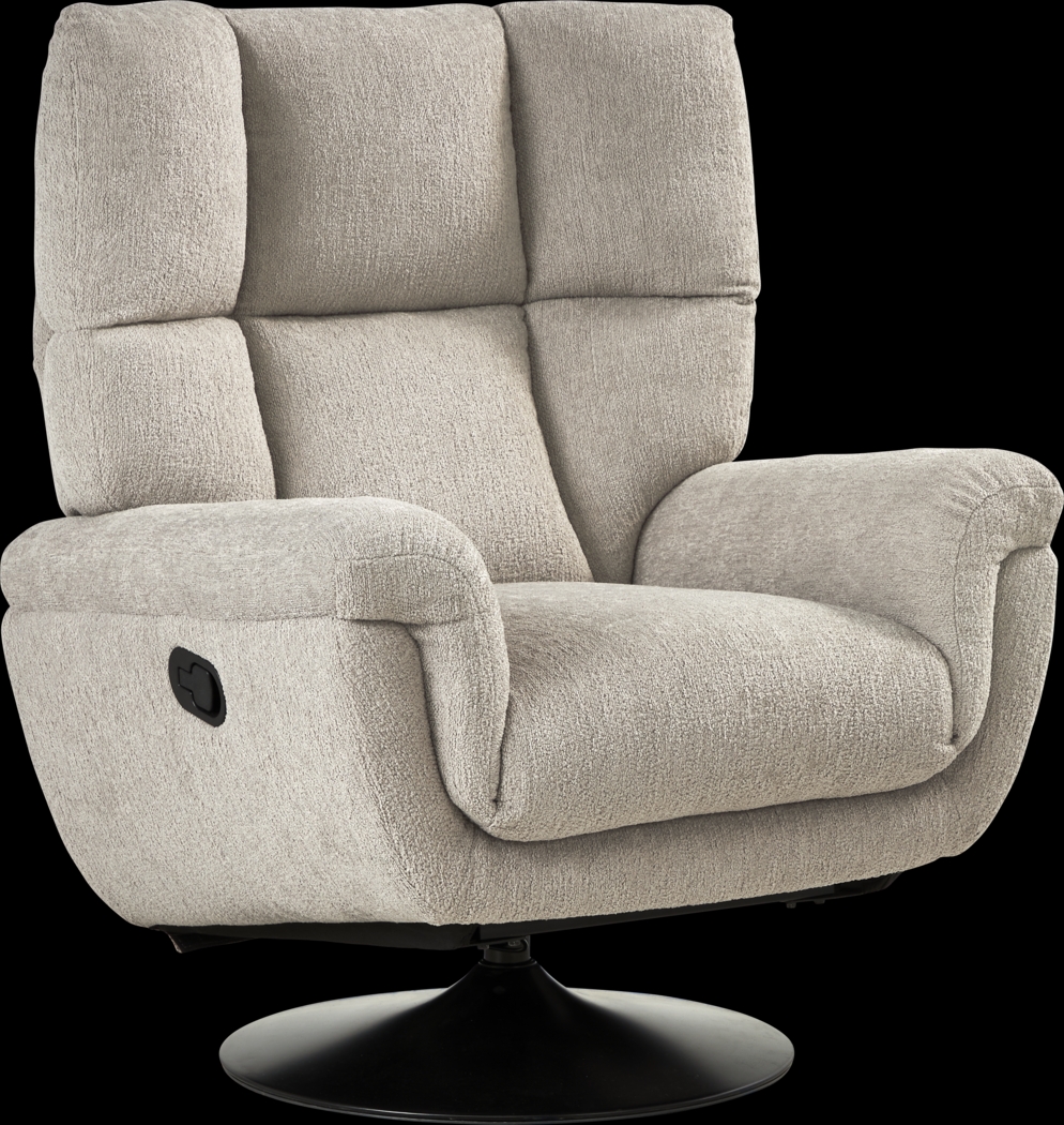Braselton Silver Swivel Recliner - Thumbnail - Image 1