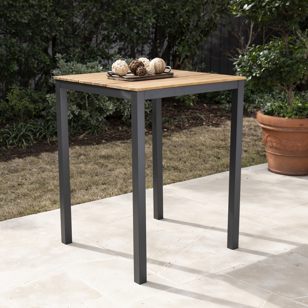 Brasher Natural Outdoor Bar Height Table - Thumbnail - Image 4