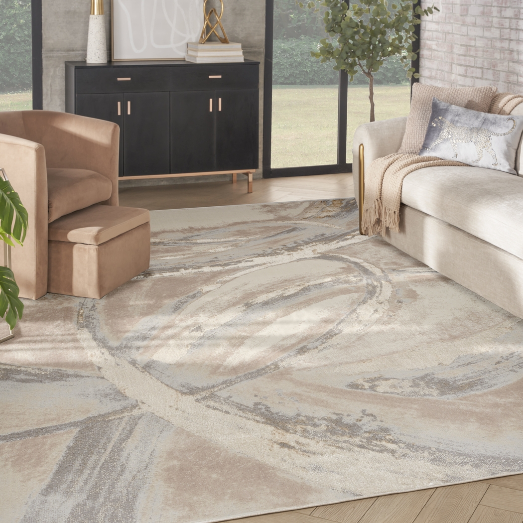 Brasix Beige/Gray 9' x 12' Rug - Thumbnail - Image 2