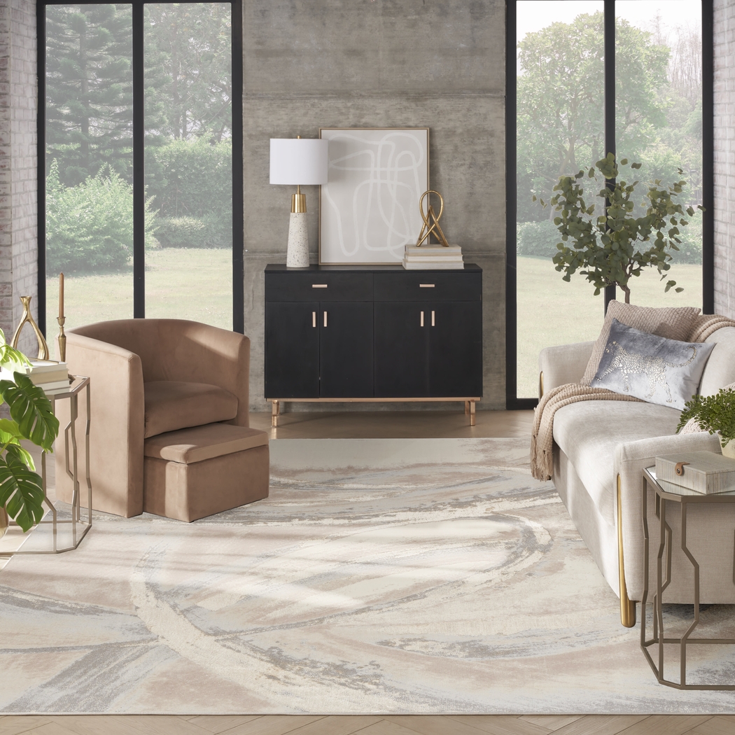 Brasix Beige/Gray 9' x 12' Rug - Thumbnail - Image 3