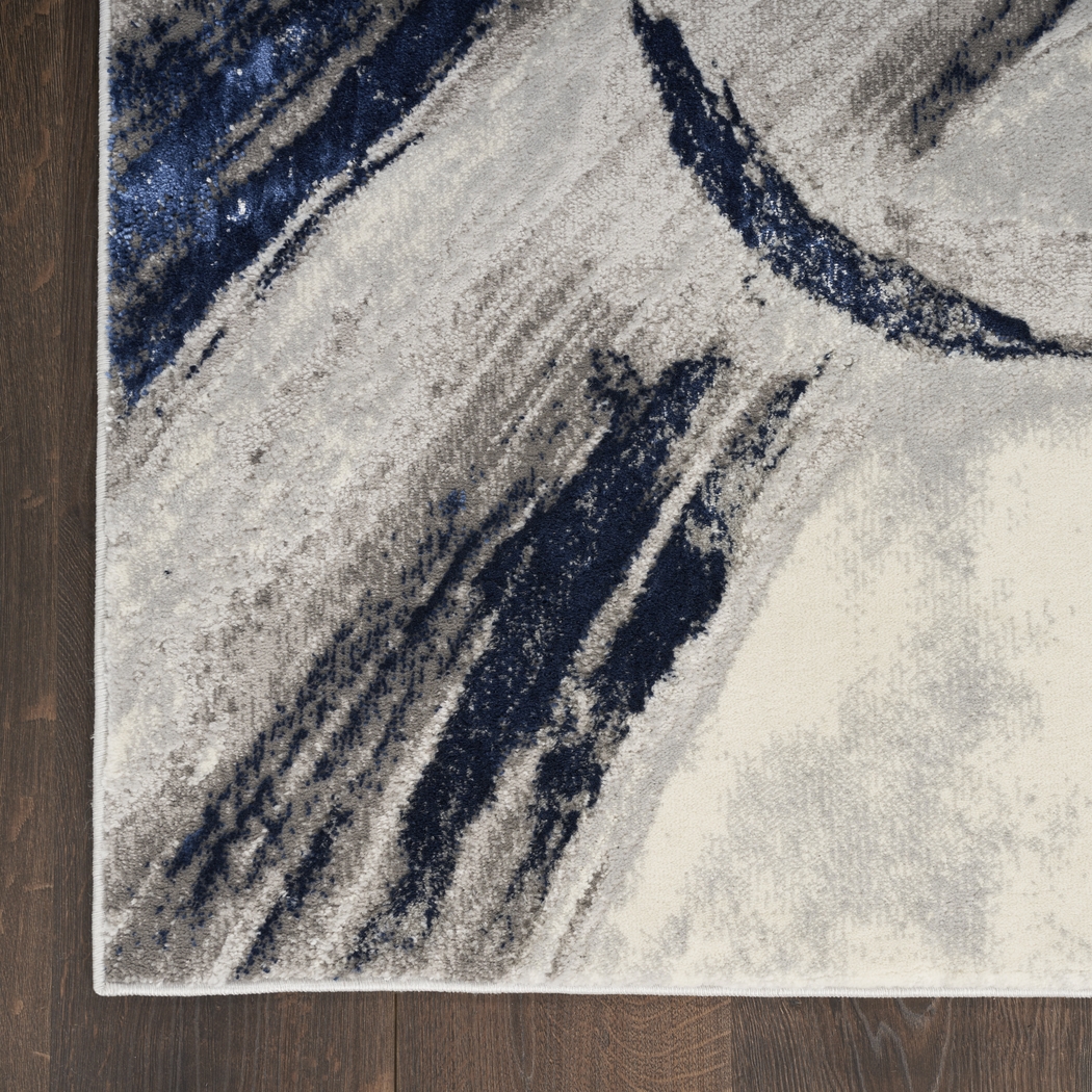 Brasix Gray/Navy 9' x 12' Rug - Thumbnail - Image 4
