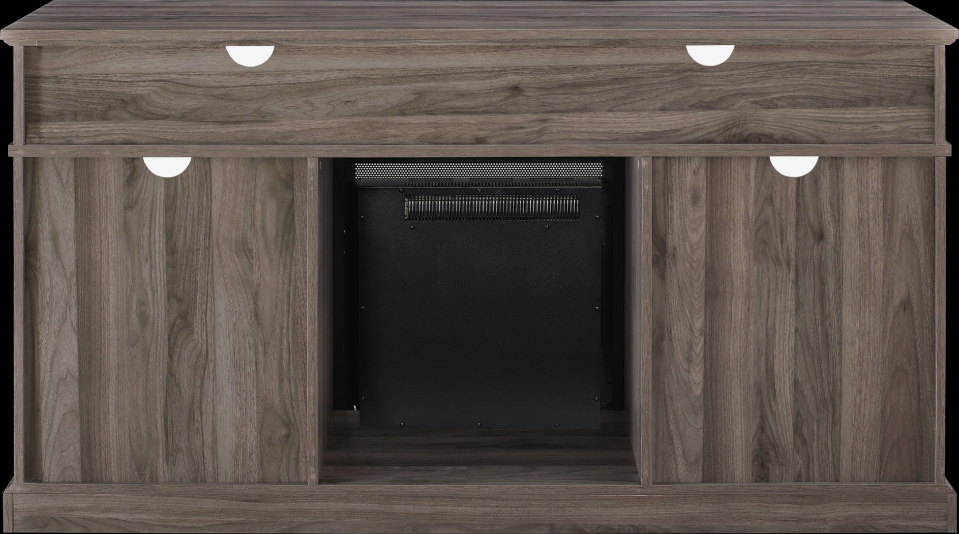 Brassiewood Gray 58 in. Console With Electric Fireplace - Thumbnail - Image 3