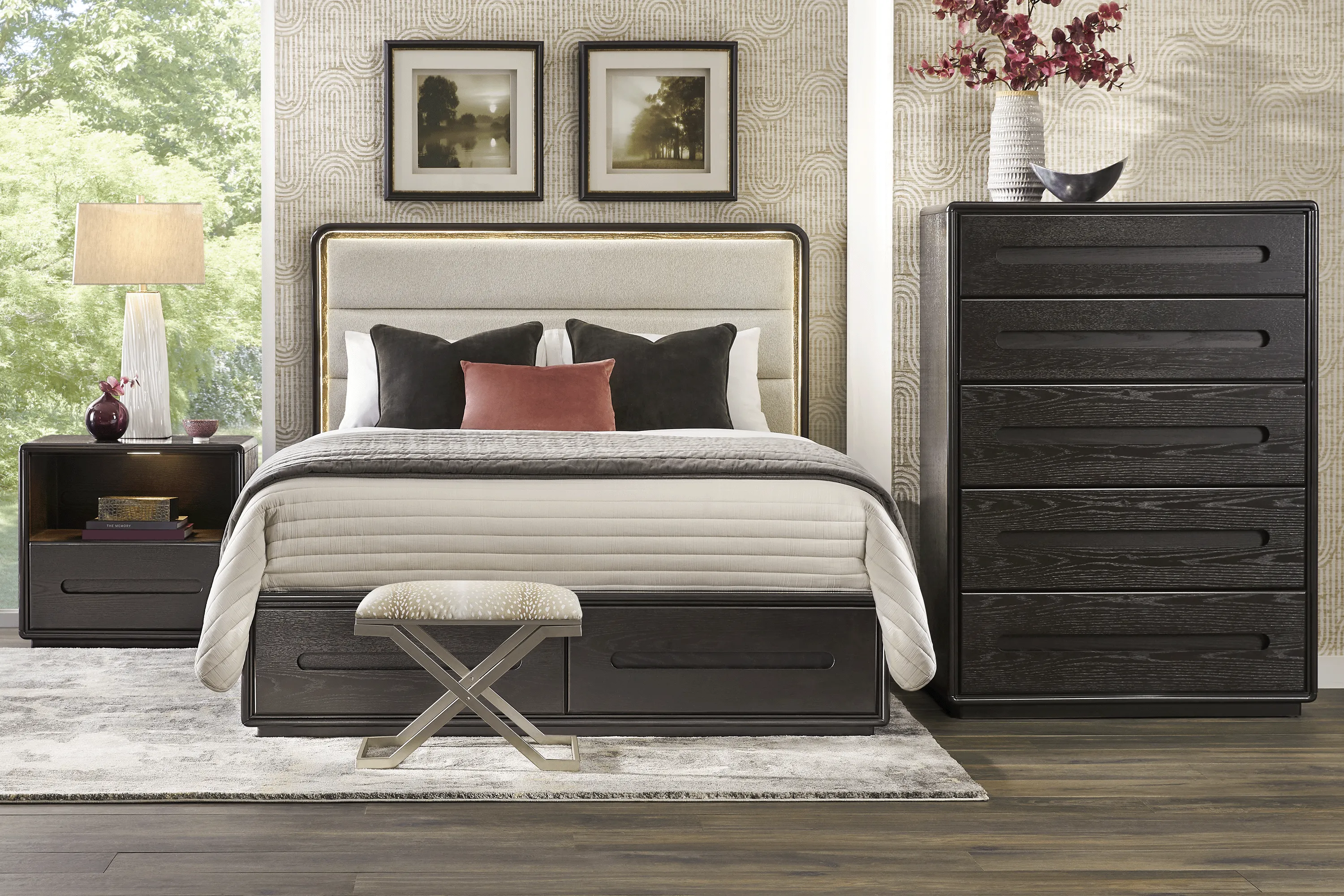 Braxton Espresso 5 Pc Queen Panel Bedroom - Thumbnail - Image 1