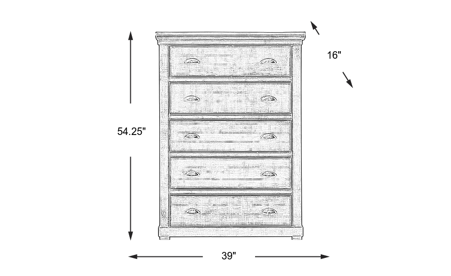 Dimension Image. Please refer to the Dimension Tab on this page for dimension details.