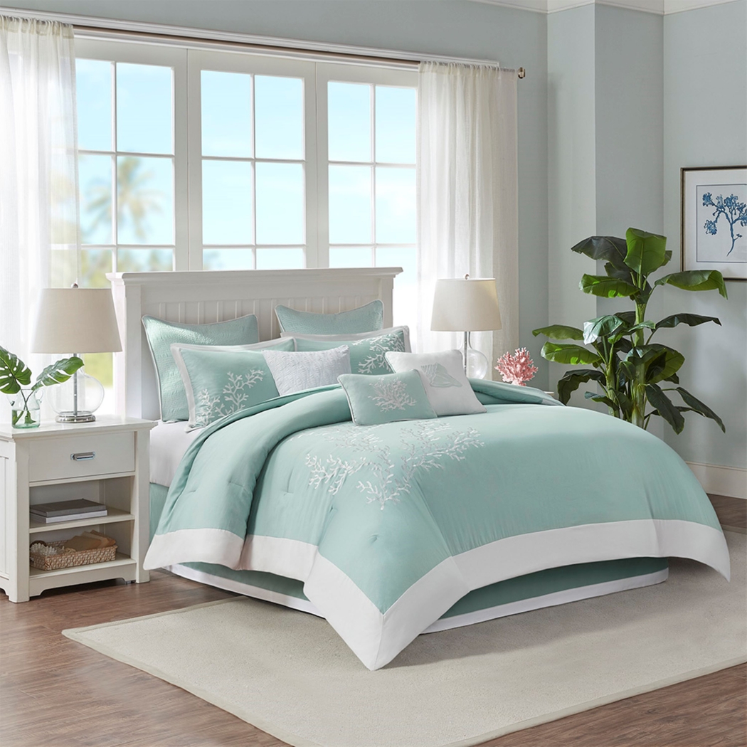 Braydan Blue Queen Comforter Set - Thumbnail - Image 3