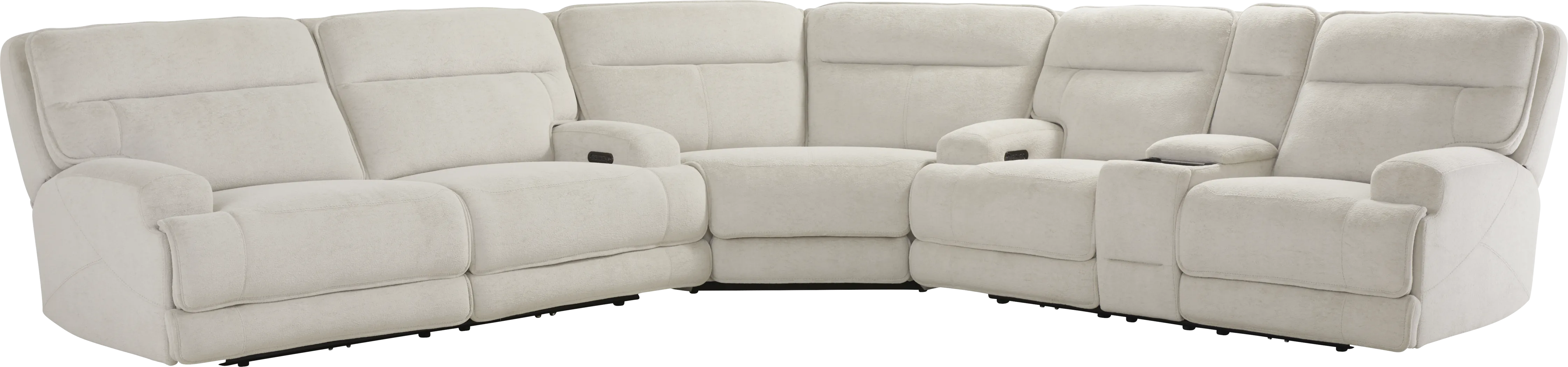 Brayden Light Gray 3 Pc Dual Power Reclining Sectional - Thumbnail - Image 4