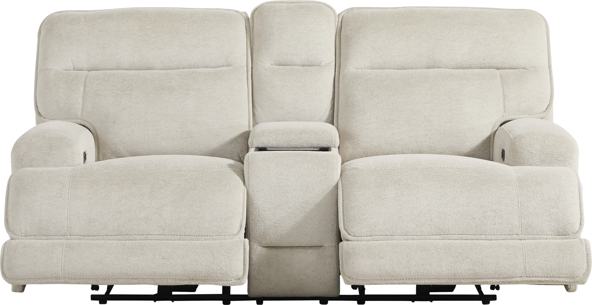 Brayden Light Gray Dual Power Reclining Console Loveseat - Thumbnail - Image 2