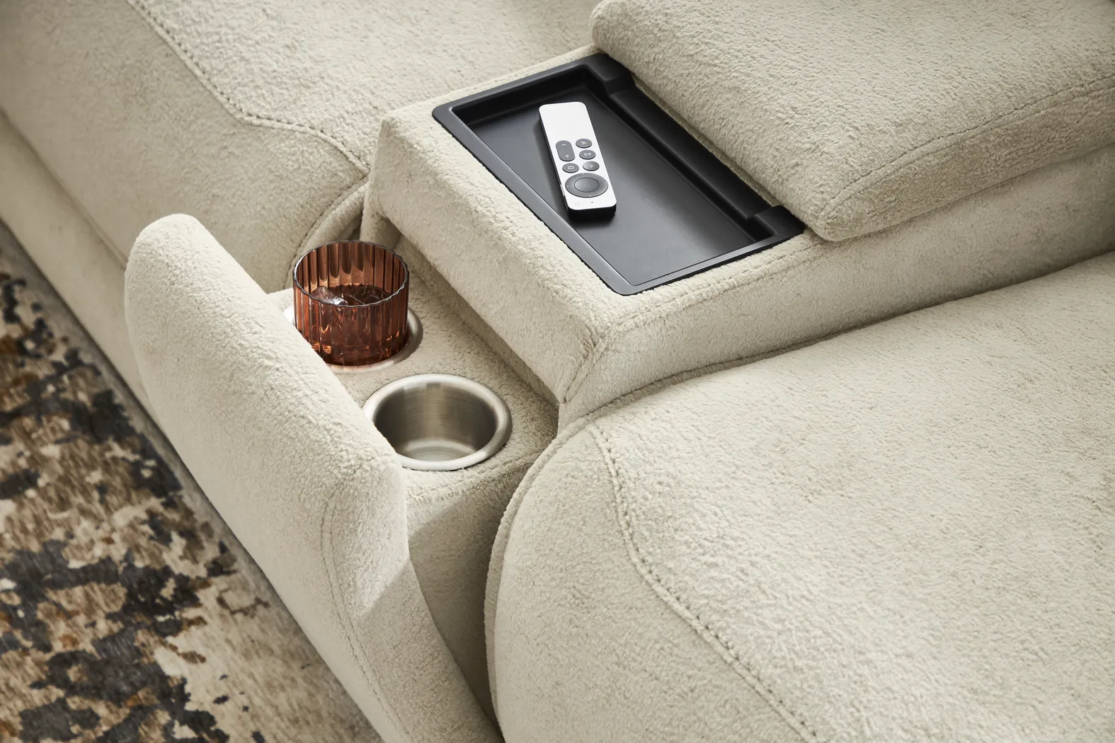 Brayden Light Gray Dual Power Reclining Console Loveseat - Thumbnail - Image 6