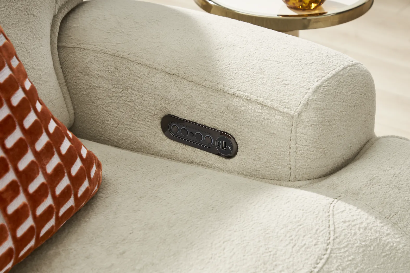 Brayden Light Gray Dual Power Reclining Console Loveseat - Thumbnail - Image 8