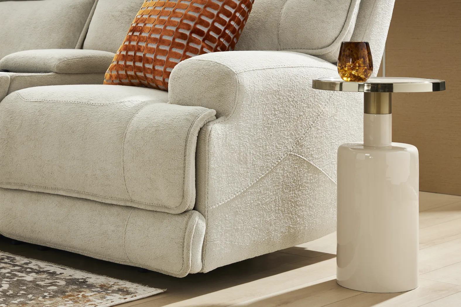 Brayden Light Gray Dual Power Reclining Console Loveseat - Thumbnail - Image 10