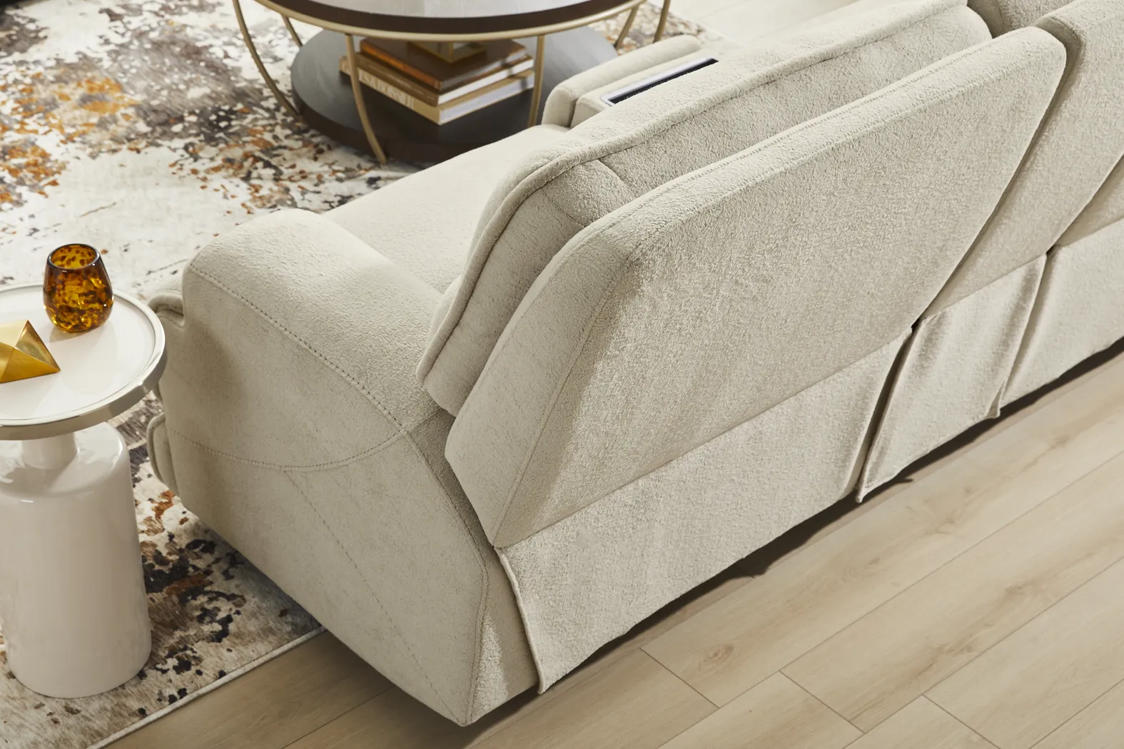 Brayden Light Gray Dual Power Reclining Console Loveseat - Thumbnail - Image 12