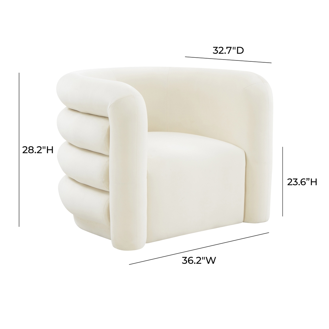 Braymer Cream Accent Chair - Thumbnail - Image 6