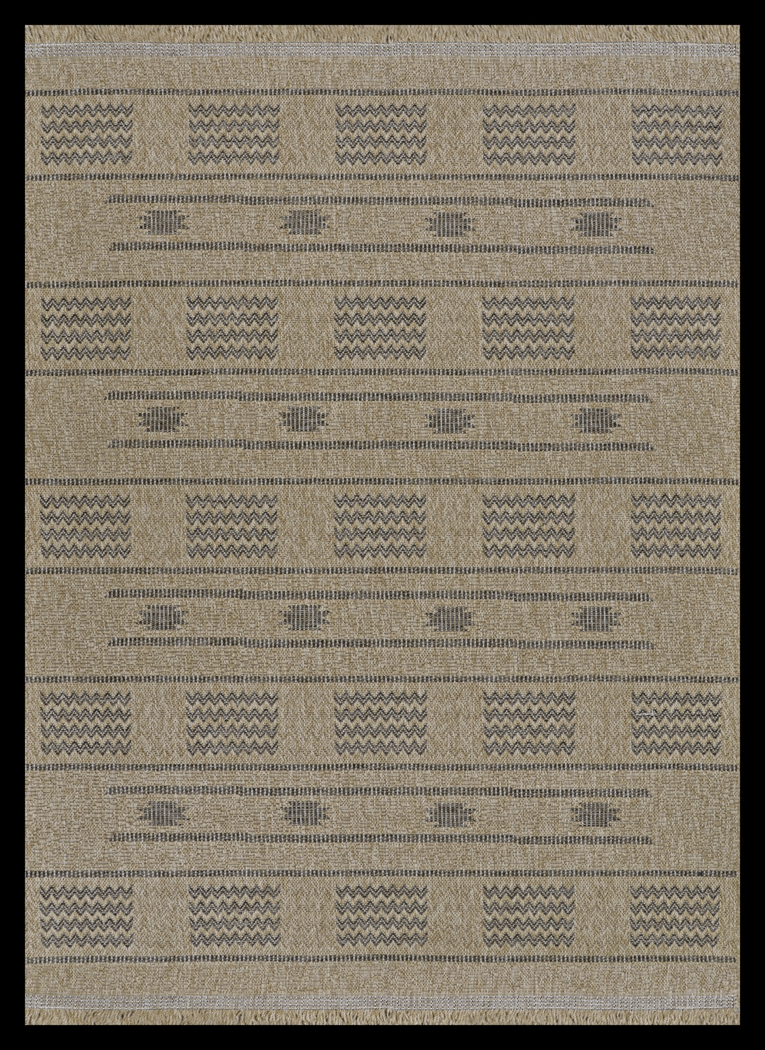 Brea Natural 6'6 x 9'6 Indoor/Outdoor Rug - Thumbnail - Image 1