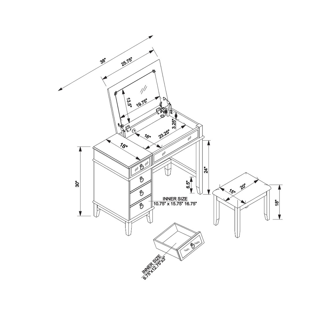 Bream Black Vanity Set - Thumbnail - Image 20