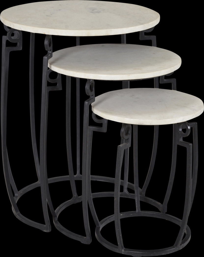 Breccan Black Set of 3 Nesting Tables - Thumbnail - Image 1