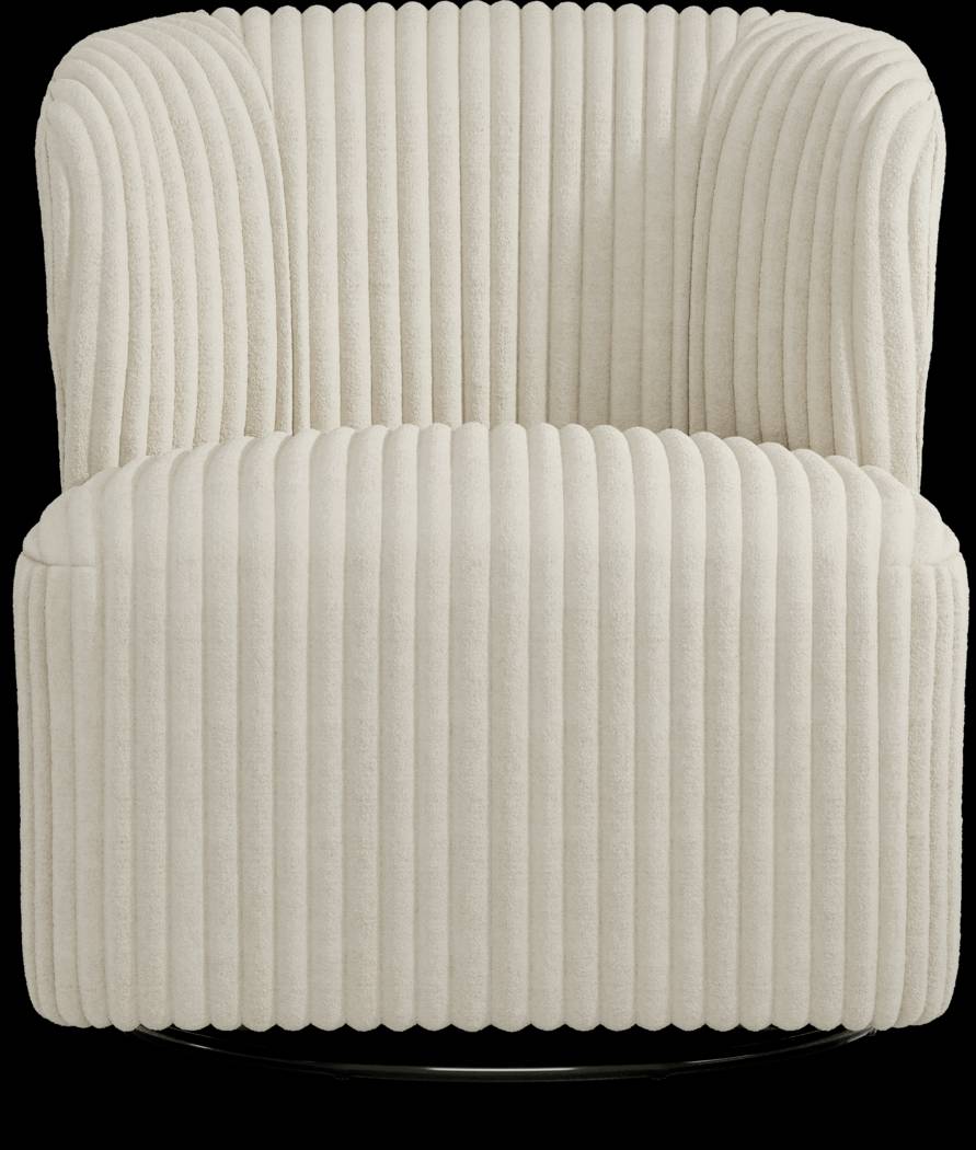 Breigh Ivory Swivel Chair - Thumbnail - Image 2