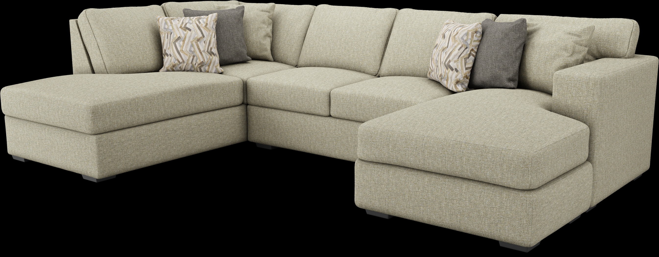 Bremen Beige 2 Pc Sleeper Sectional - Thumbnail - Image 1