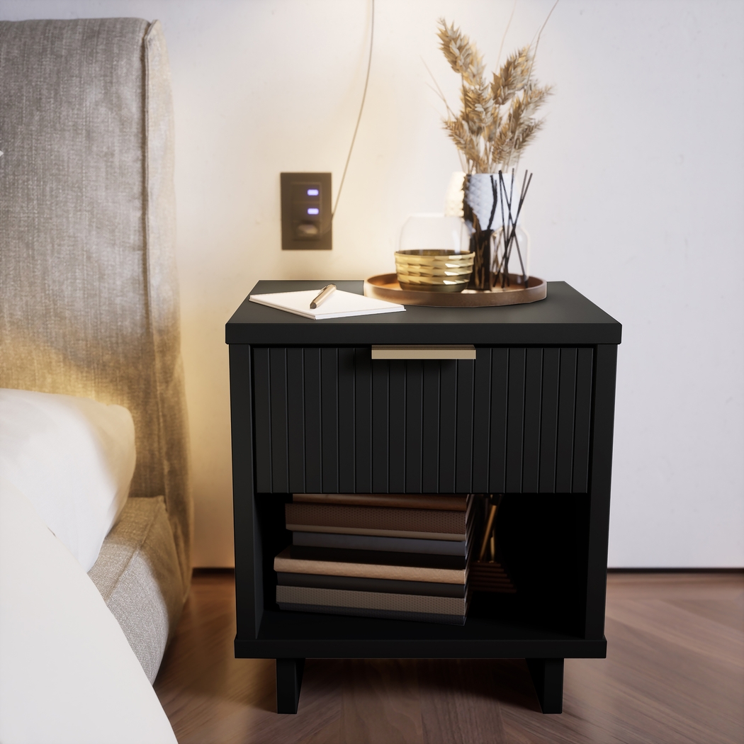 Bremmer V Black Nightstand - Thumbnail - Image 2