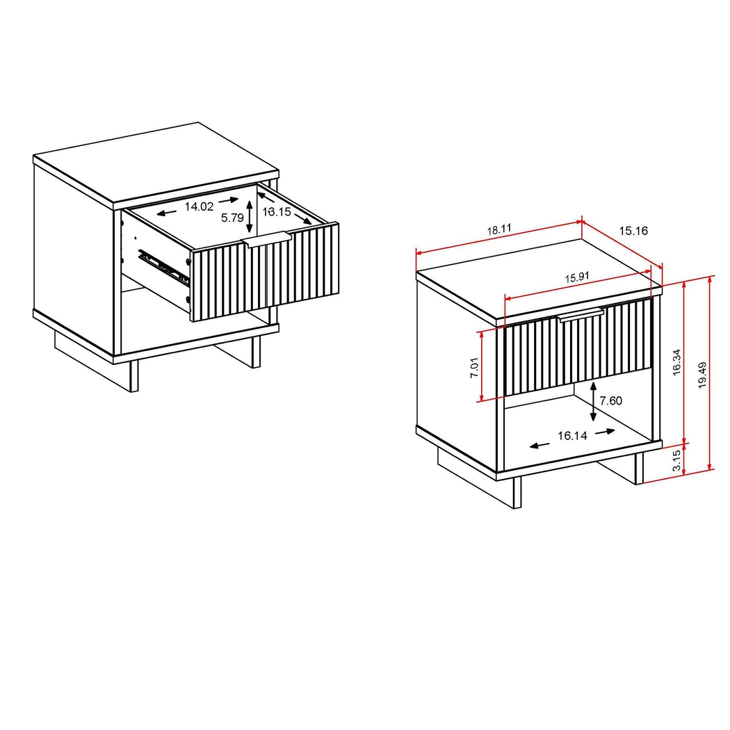 Bremmer V Dark Gray Nightstand - Thumbnail - Image 11