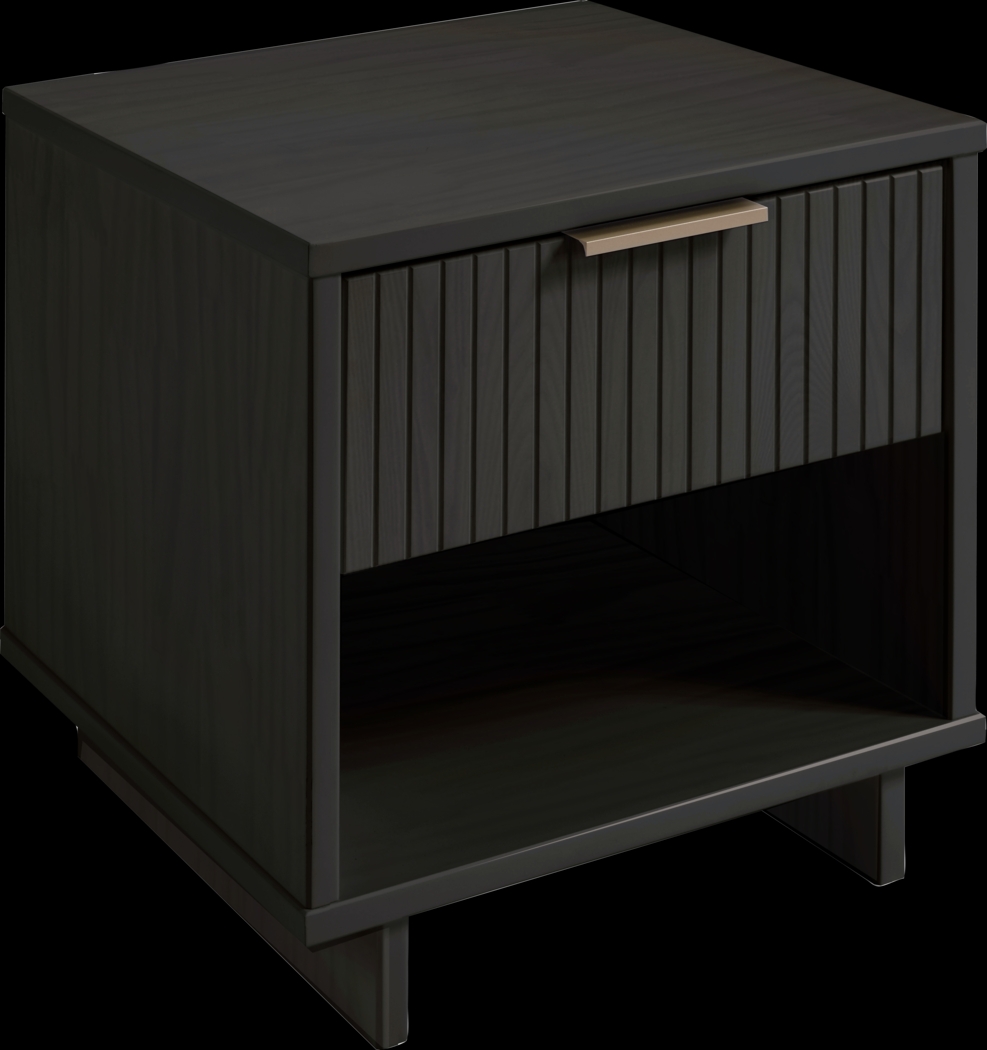 Bremmer V Dark Gray Nightstand - Thumbnail - Image 6