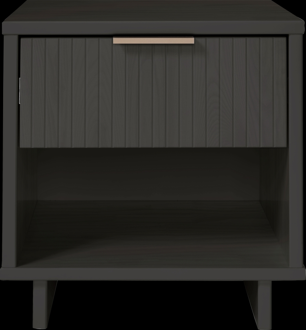 Bremmer V Dark Gray Nightstand - Thumbnail - Image 1