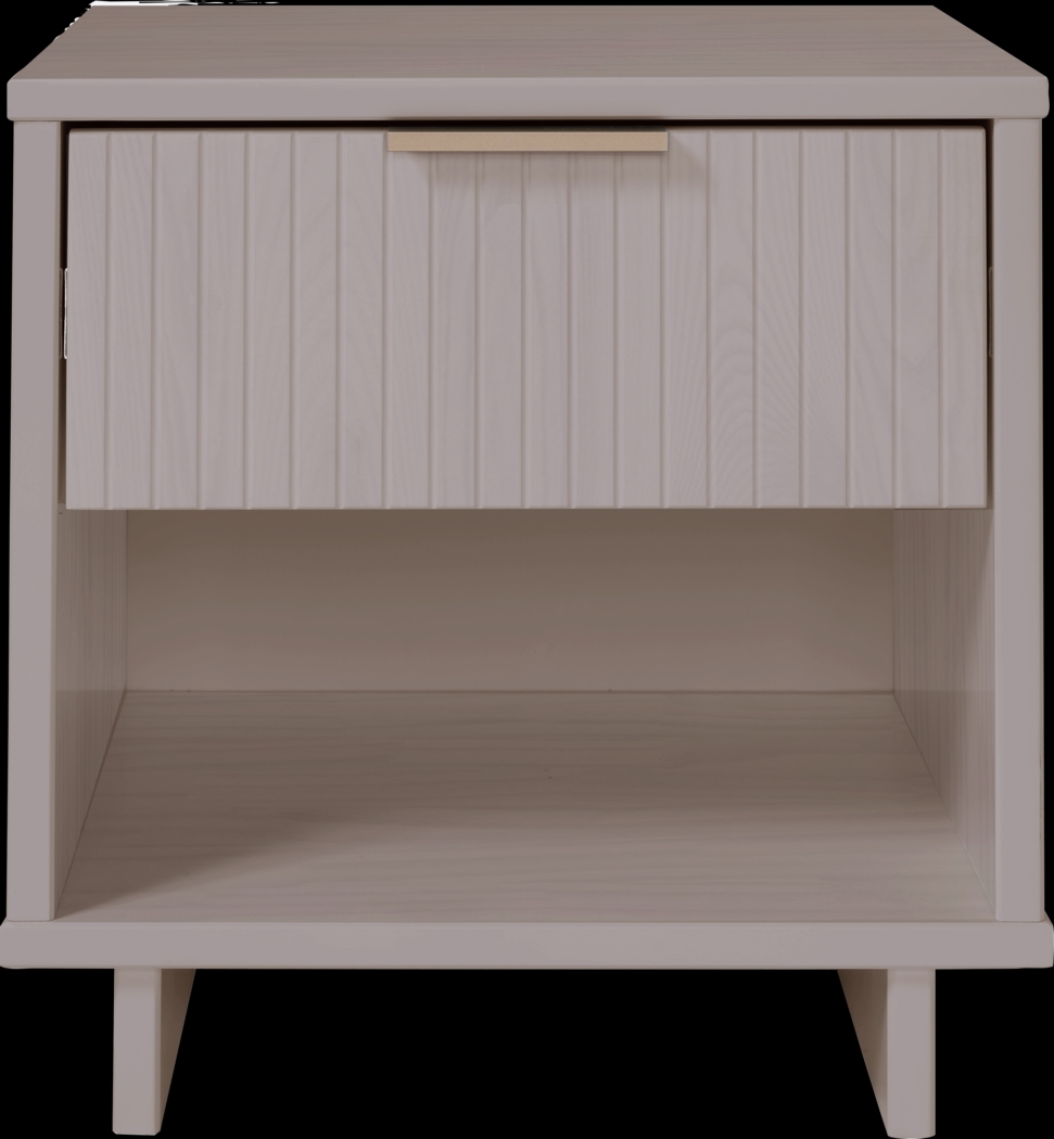 Bremmer V Light Gray Nightstand - Thumbnail - Image 1