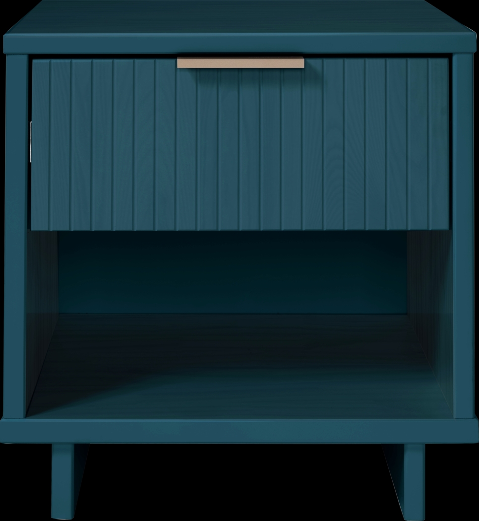 Bremmer V Midnight Blue Nightstand - Thumbnail - Image 1