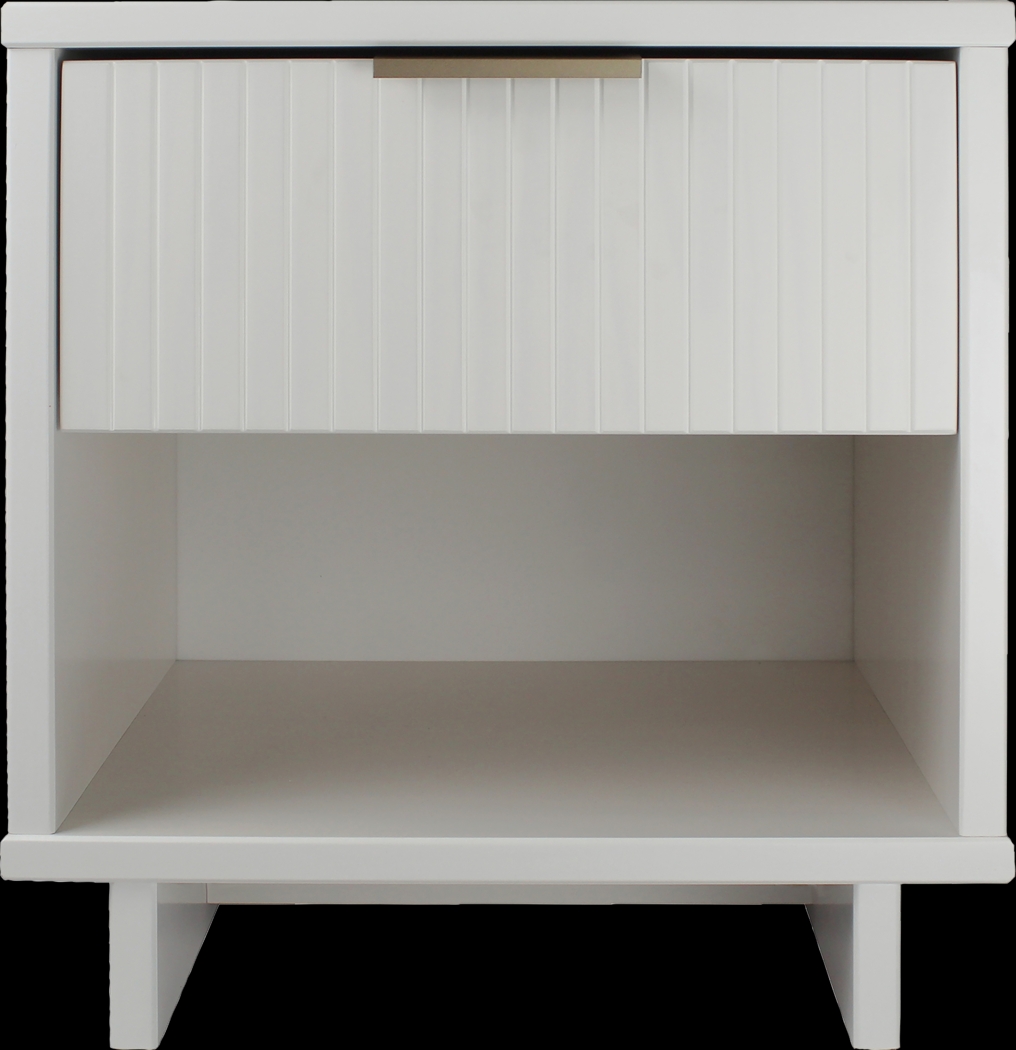 Bremmer V White Nightstand - Thumbnail - Image 1