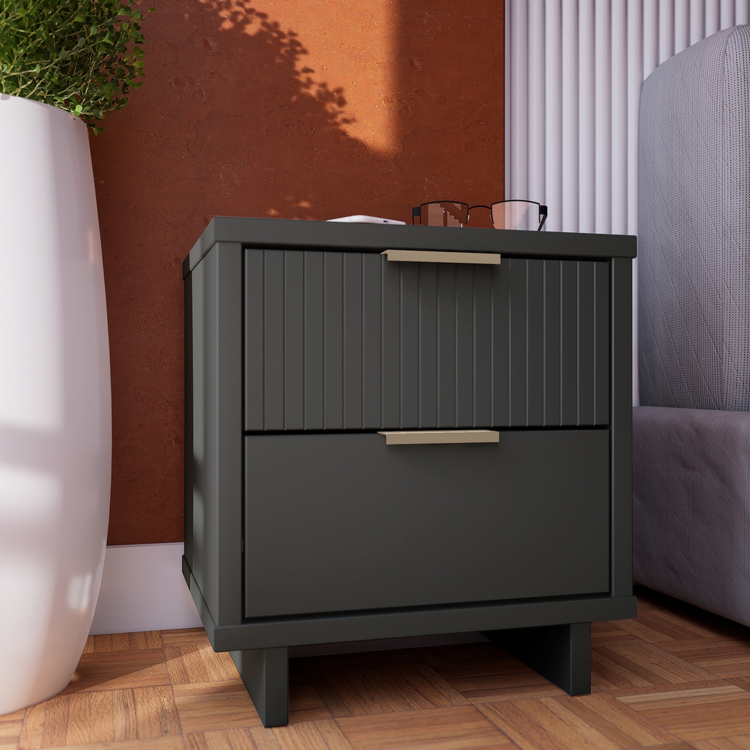 Bremmer VI Dark Gray Nightstand - Thumbnail - Image 2