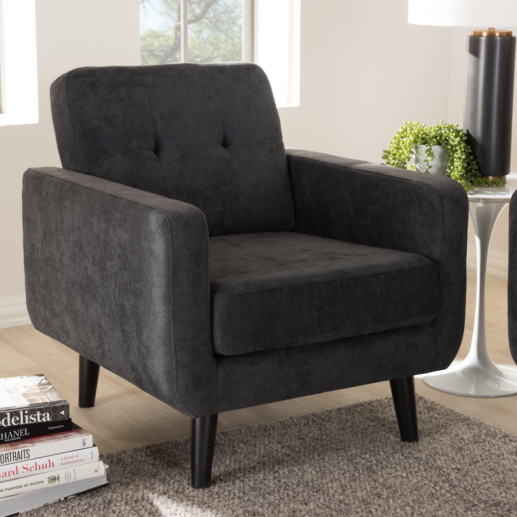 Breneman Charcoal Accent Chair - Thumbnail - Image 2