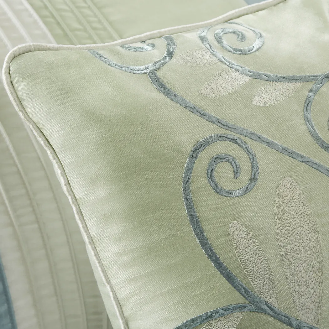 Brenna Blue/Green 7 Pc King Comforter Set - Thumbnail - Image 3