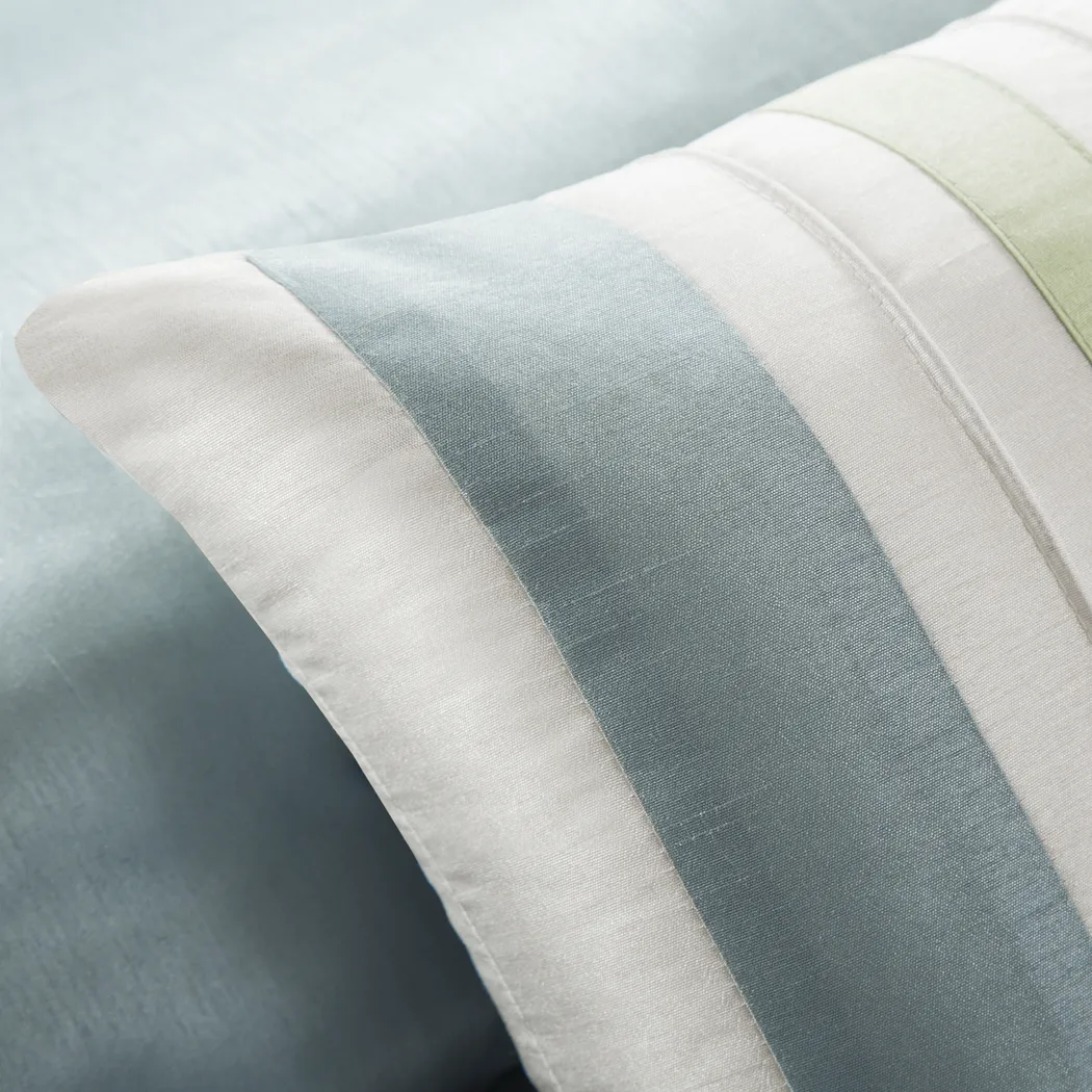 Brenna Blue/Green 7 Pc King Comforter Set - Thumbnail - Image 5