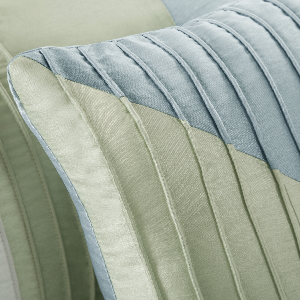 Brenna Blue/Green 7 Pc Queen Comforter Set - Thumbnail - Image 4