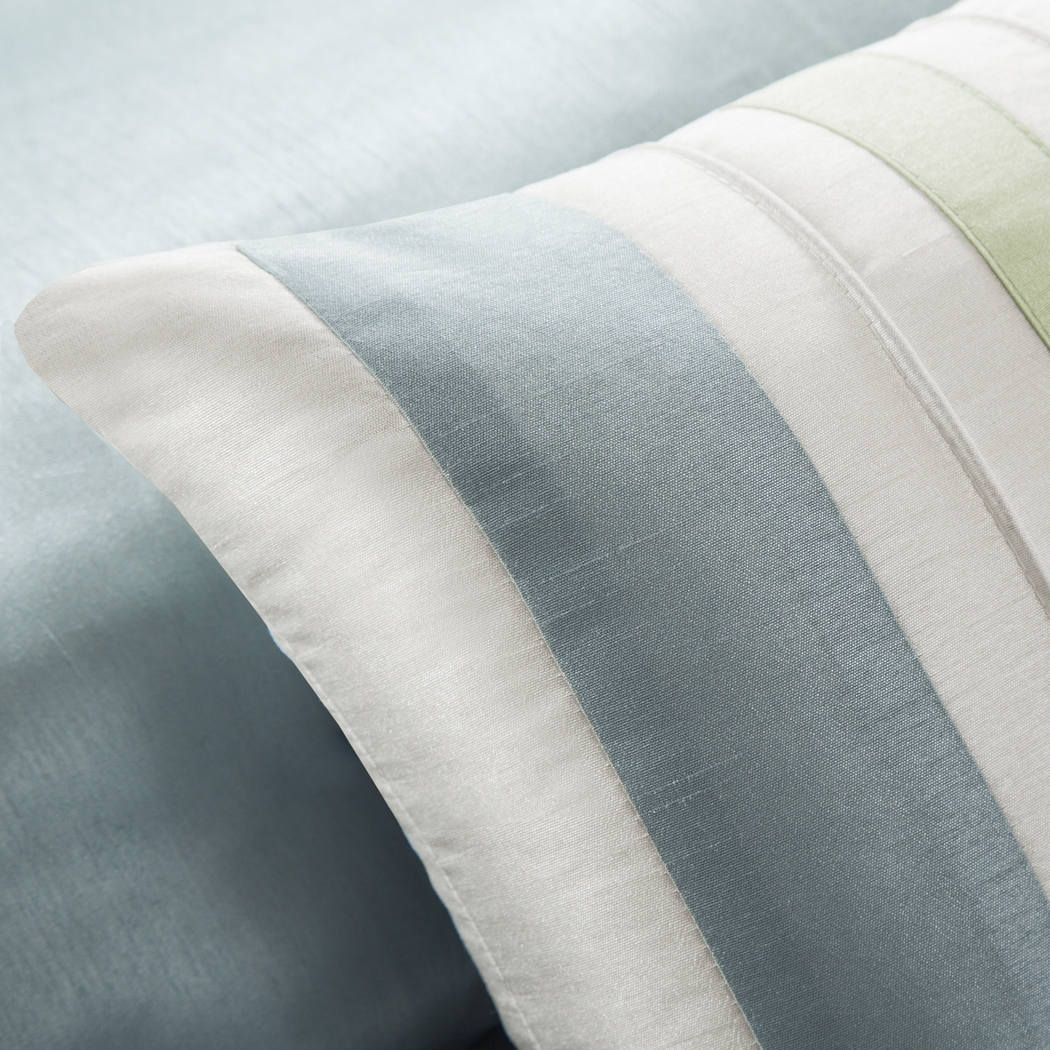 Brenna Blue/Green 7 Pc Queen Comforter Set - Thumbnail - Image 5