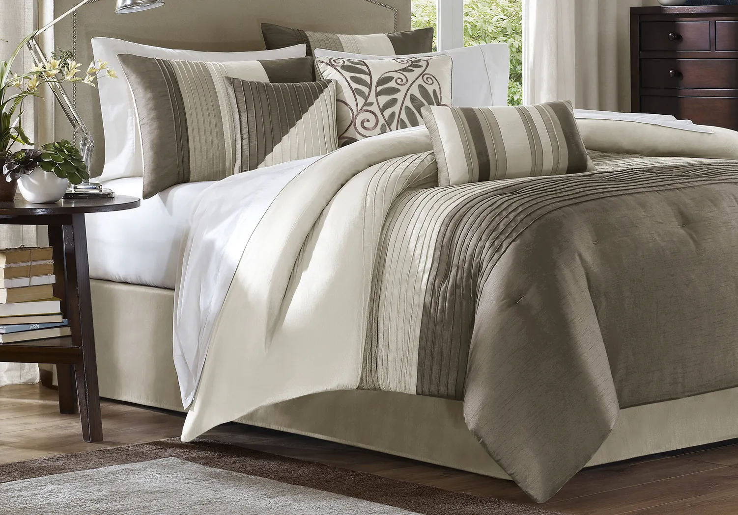 Brenna Natural 7 Pc Queen Comforter Set - Thumbnail - Image 1