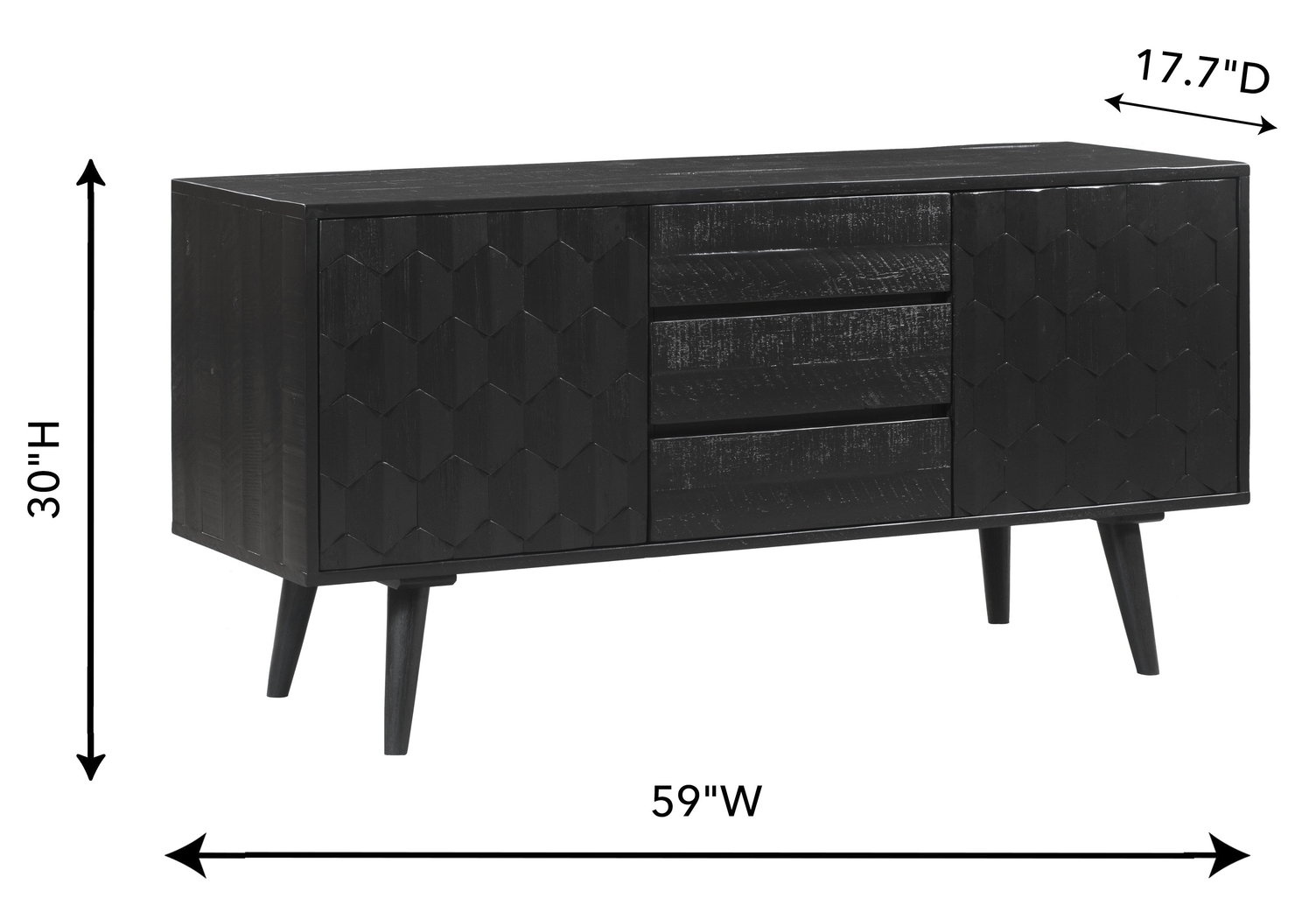Brentan Black Sideboard - Thumbnail - Image 10